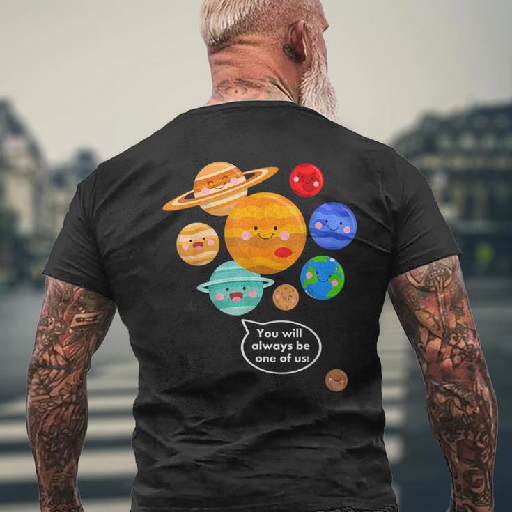 Pluto Planet Cartoon Planets Never Forget Pluto S T-Shirt mit Rückendruck Geschenke für alte Männer