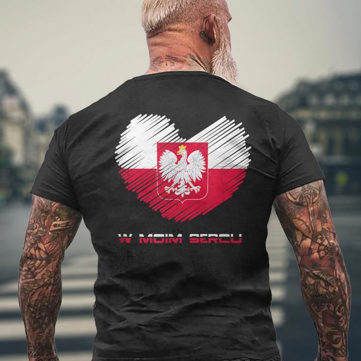 Poland In My Heart Polska T-Shirt mit Rückendruck Geschenke für alte Männer