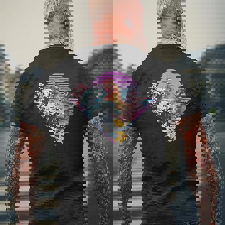 Pollo Japonés Gran Ola Kanagawa Japón Arteintage Camiseta Hombre Estampado Espalda Regalos para ancianos