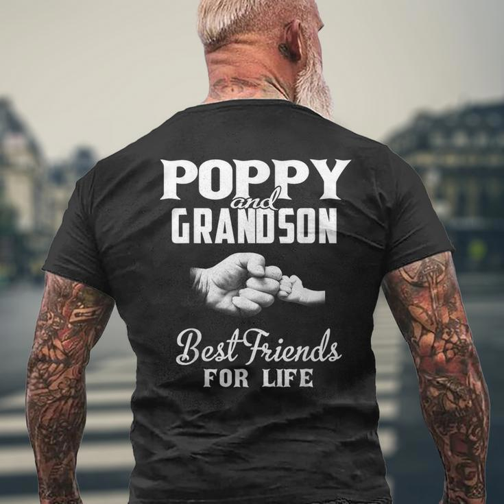 Poppy And Grandson Best Friends For Life Grandpa Men Men's T-shirt Back Print Gifts for Old Men