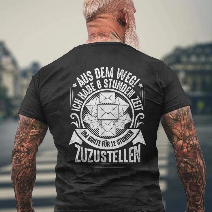 Postman Ich Habe 8 Stunden Zusteller Postman S T-Shirt mit Rückendruck Geschenke für alte Männer