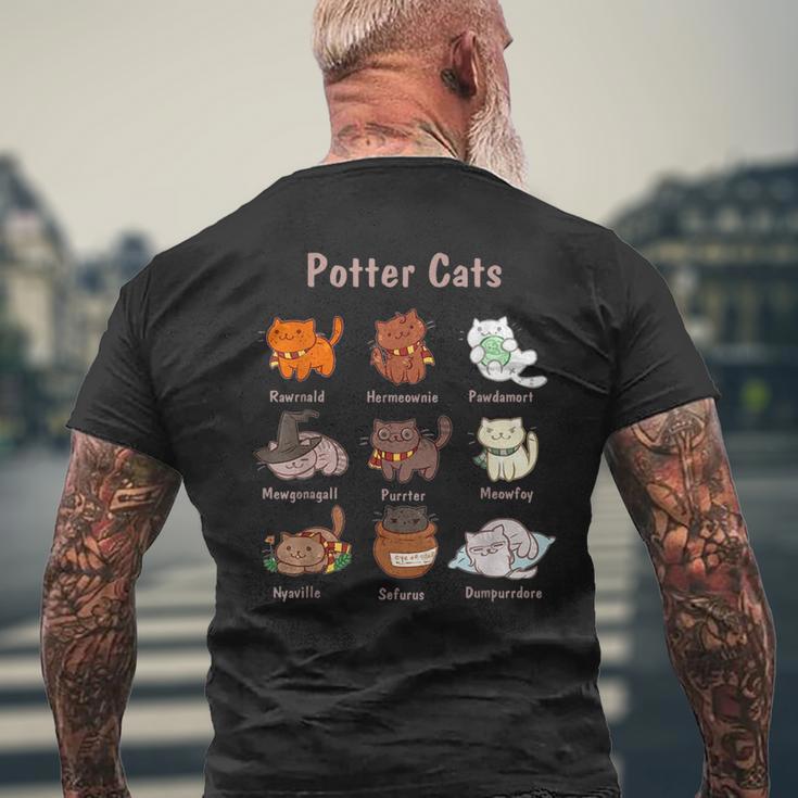 Potter Cats For Cat Lovers T-Shirt mit Rückendruck Geschenke für alte Männer