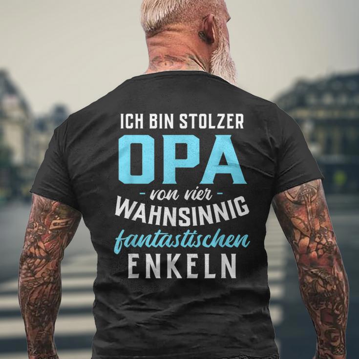 With Proud Grandpaonier Wahnsinnig Fantastischen Grandkels 4 Grandson S T-Shirt mit Rückendruck Geschenke für alte Männer