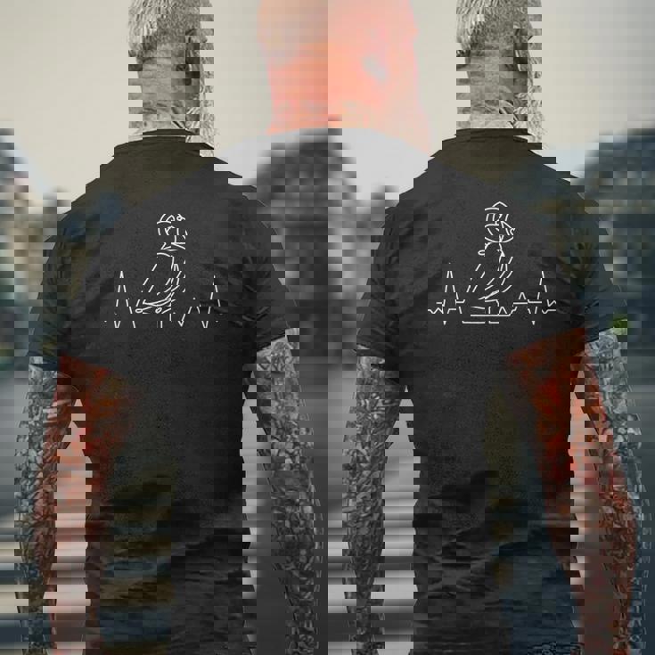 Puffin Uccello Uccello Marino Puffinsintage T-shirt da uomo con stampa posteriore Regalos para ancianos