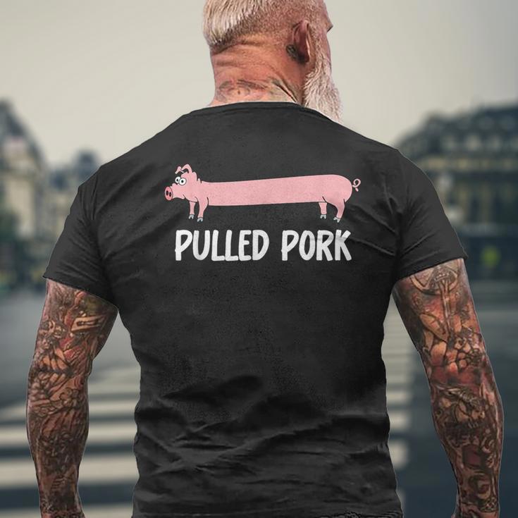 Pulled Pork Lustiges Schweinchen Bbq T-Shirt mit Rückendruck Geschenke für alte Männer