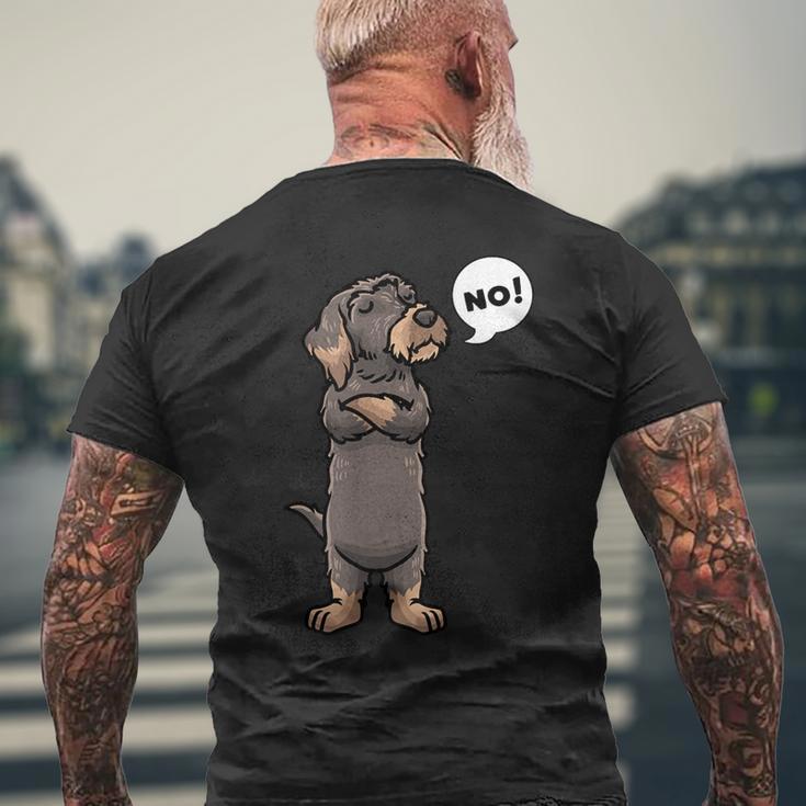 Rauhaardackel Dachshund Dog T-Shirt mit Rückendruck Geschenke für alte Männer