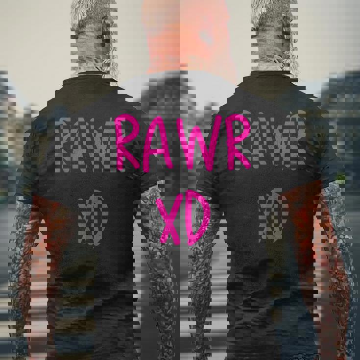 Rawr Emo Xd Scenester Scena Kid T-shirt da uomo con stampa posteriore Regalos para ancianos