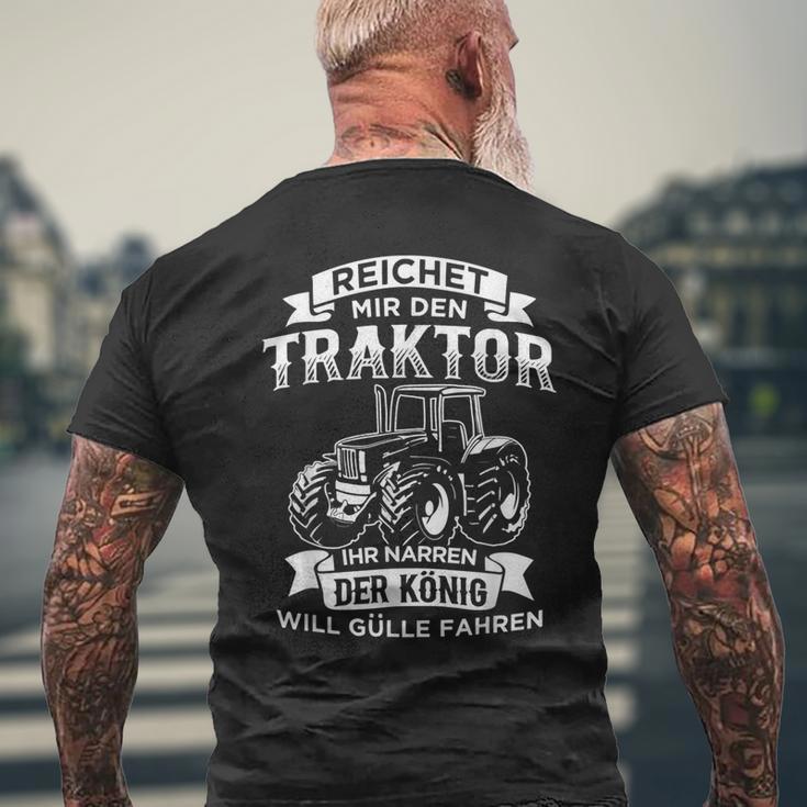 Reichet Mir Den Traktor Ihr Jester T-Shirt mit Rückendruck Geschenke für alte Männer