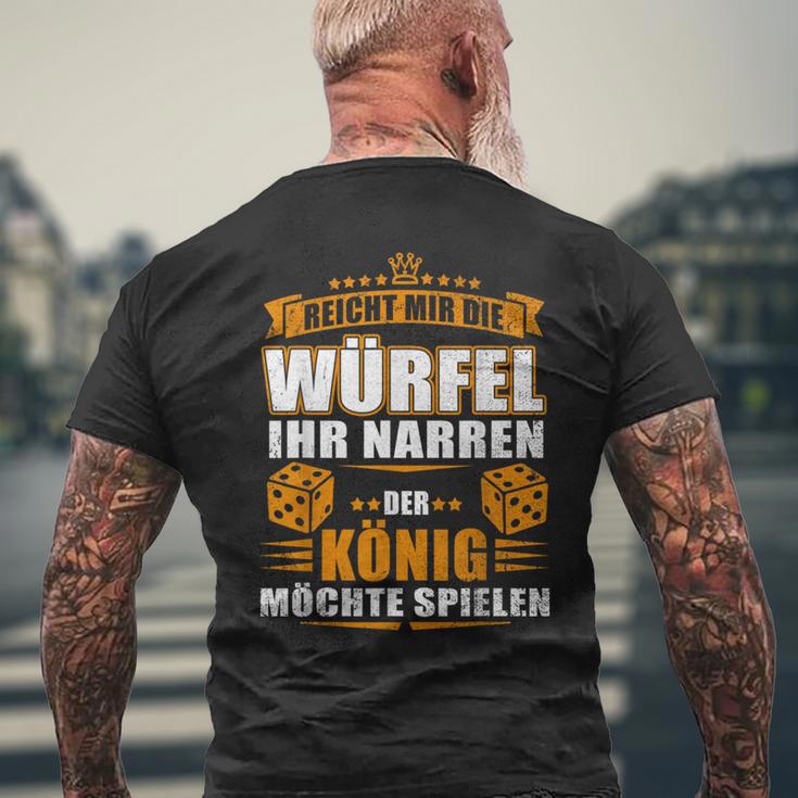 Reicht Mir Der Dice Der König Will Spielen T-Shirt mit Rückendruck Geschenke für alte Männer