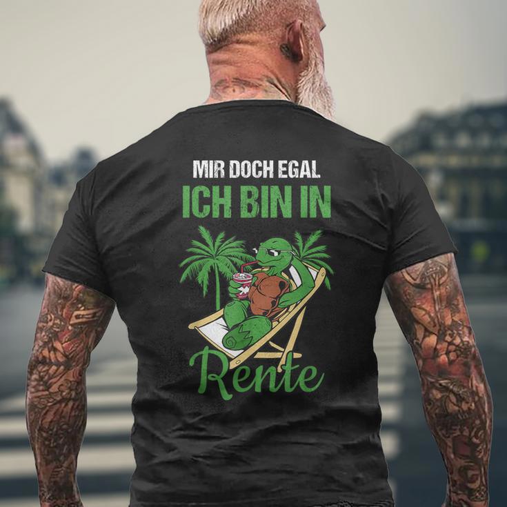 Rensionung Mir Doch Egal Ich Bin In Rente S T-Shirt mit Rückendruck Geschenke für alte Männer