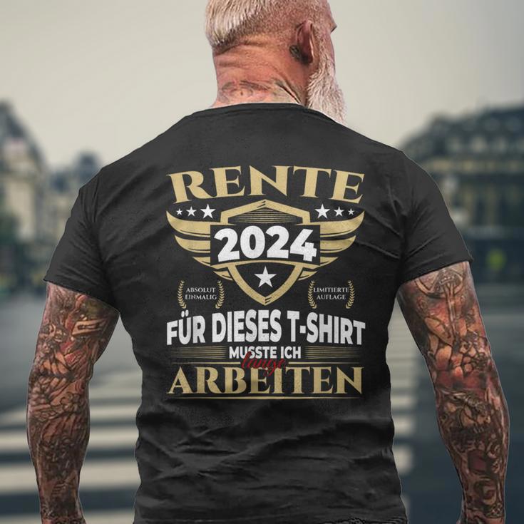 Rente 2024 Für Dieses Musste Ich Lange Arbeiten T-Shirt mit Rückendruck Geschenke für alte Männer