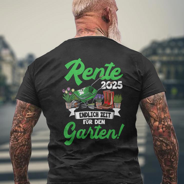 Rente 2025 Endlich Zeit Für Den Garten Rentner T-Shirt mit Rückendruck Geschenke für alte Männer