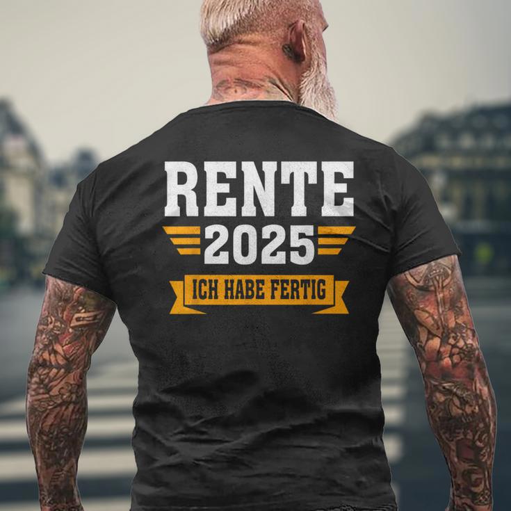 Rente 2025 Ich Habe Fertig Rentner T-Shirt mit Rückendruck Geschenke für alte Männer