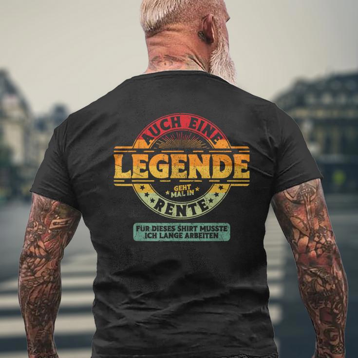 Rentner Auch Eine Legende Geht Mal In Rente 2024 T-Shirt mit Rückendruck Geschenke für alte Männer