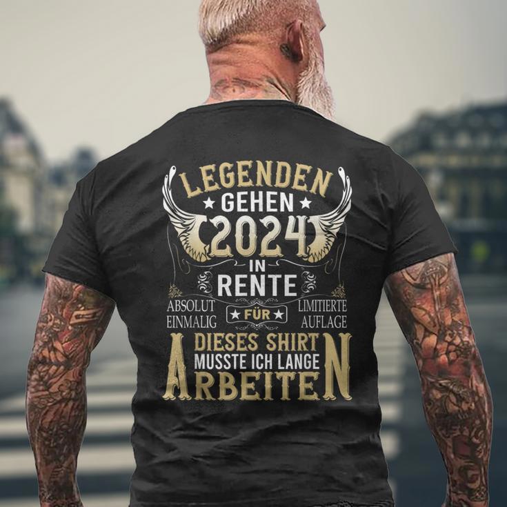 Rentner Eine Legende Geht In Rente 2024 Retirement T-Shirt mit Rückendruck Geschenke für alte Männer