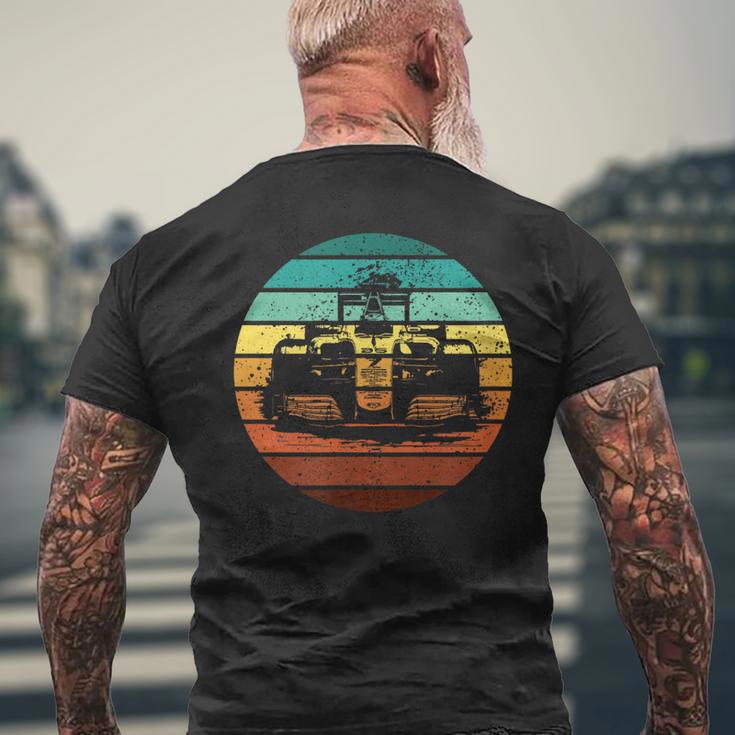 Retro Formula 1 Racing Car Sunset T-Shirt mit Rückendruck Geschenke für alte Männer