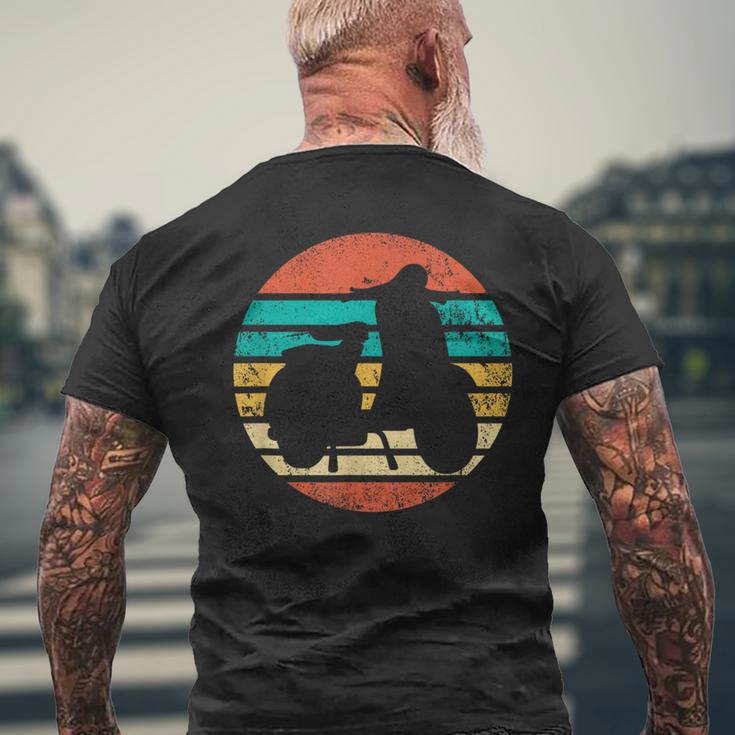 Retro Scooter Moped Scooterintage Moped T-Shirt mit Rückendruck Geschenke für alte Männer