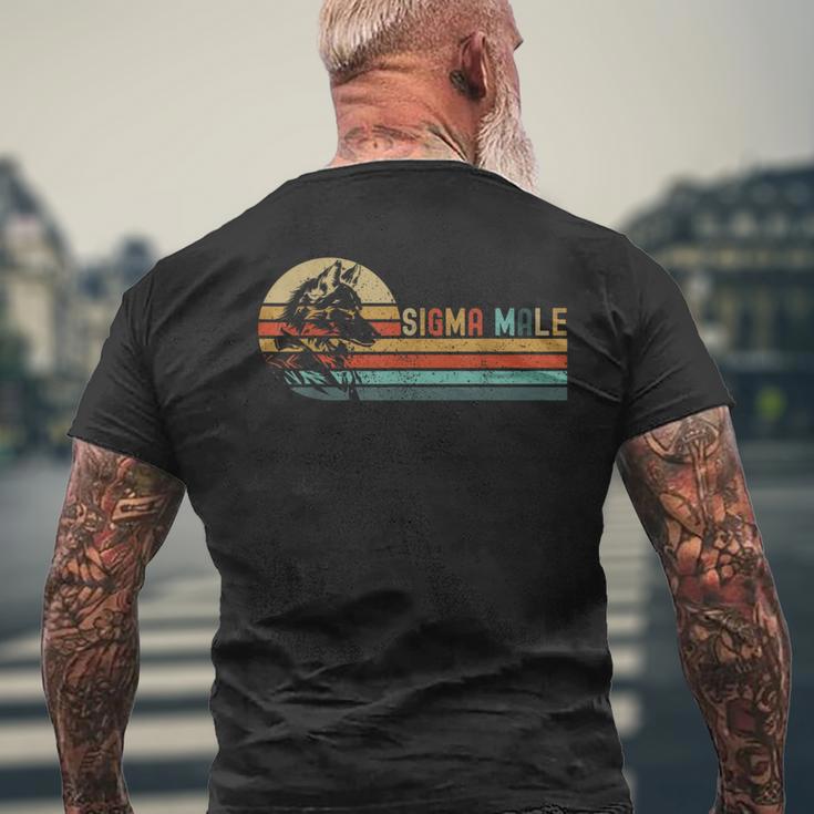 Retro Sigma Männlicher Wolf Lustige Sarkastische Zitate Witzige Witze T-Shirt mit Rückendruck Geschenke für alte Männer