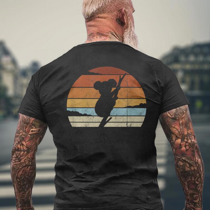 Retro Sunset Koala Bear Silhouette Baggy Koala T-Shirt mit Rückendruck Geschenke für alte Männer