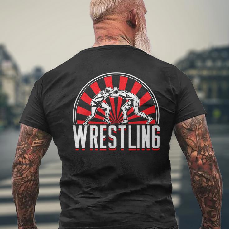 Ring Sport Ring Combat Ringer Wrestler T-Shirt mit Rückendruck Geschenke für alte Männer