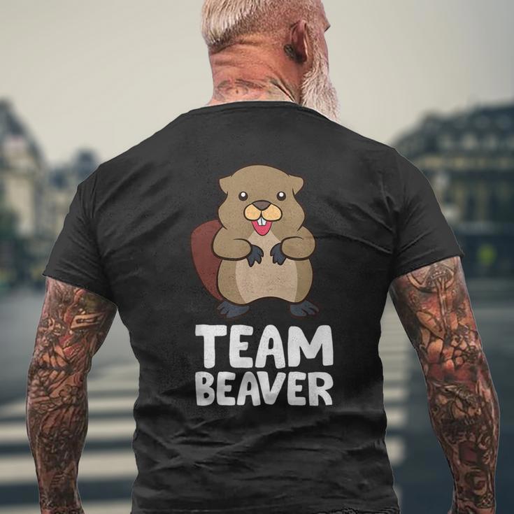 Rodent Team Beaver Team Beaver Love Flannelette T-Shirt mit Rückendruck Geschenke für alte Männer