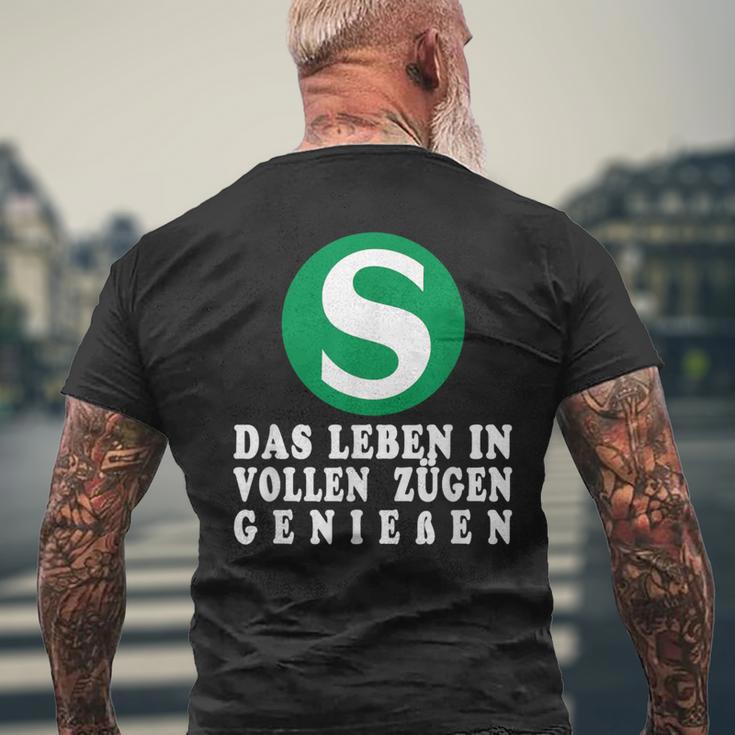 S-Bahn Das Leben Inoll Zügen German T-Shirt mit Rückendruck Geschenke für alte Männer