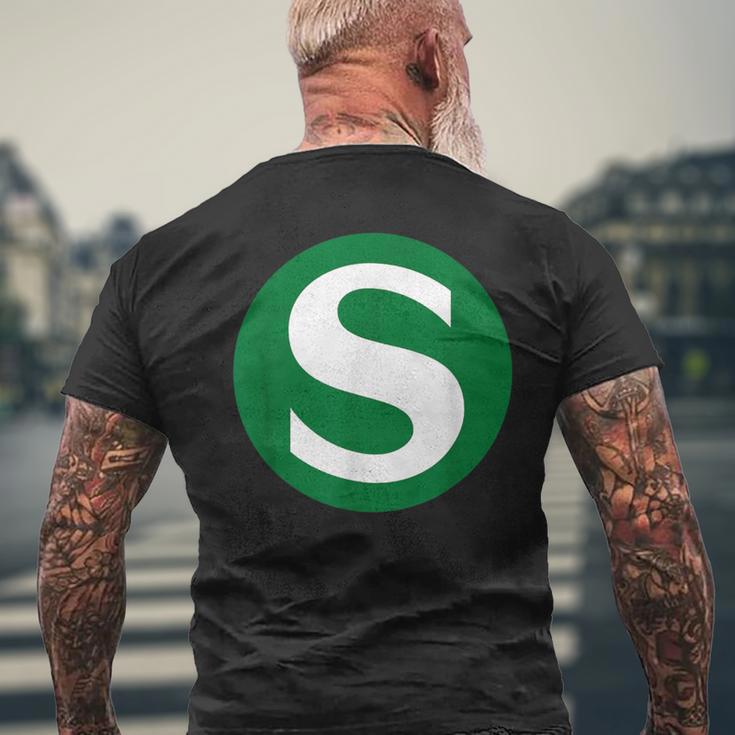 S Linie Zug T-Shirt mit Rückendruck Geschenke für alte Männer