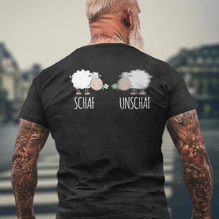 Schaf Unschaf T-Shirt mit Rückendruck Geschenke für alte Männer