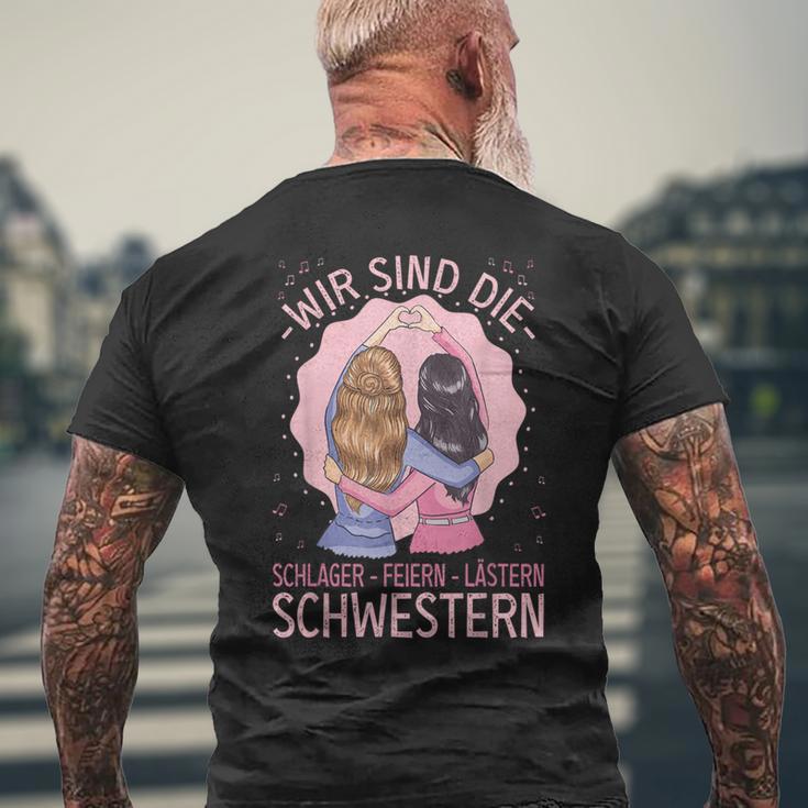 Schlager Feiern Lästern Schlageroutfit Party S T-Shirt mit Rückendruck Geschenke für alte Männer