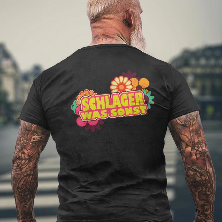 Schlager Was Sonst Schlageroutfit Party Schlagerparty T-Shirt mit Rückendruck Geschenke für alte Männer