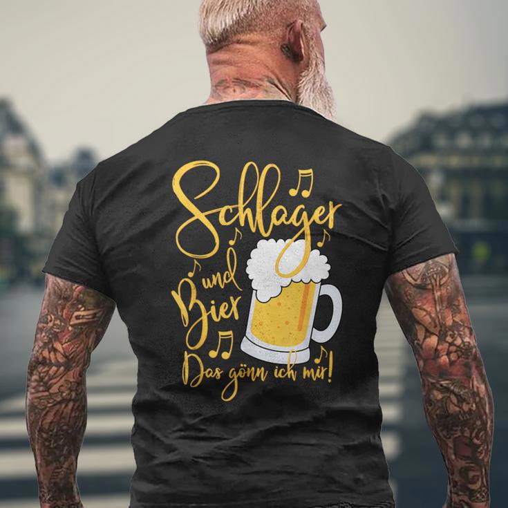 Schlager Und Bier Das Gönn Ich Mir Festival Party T-Shirt mit Rückendruck Geschenke für alte Männer