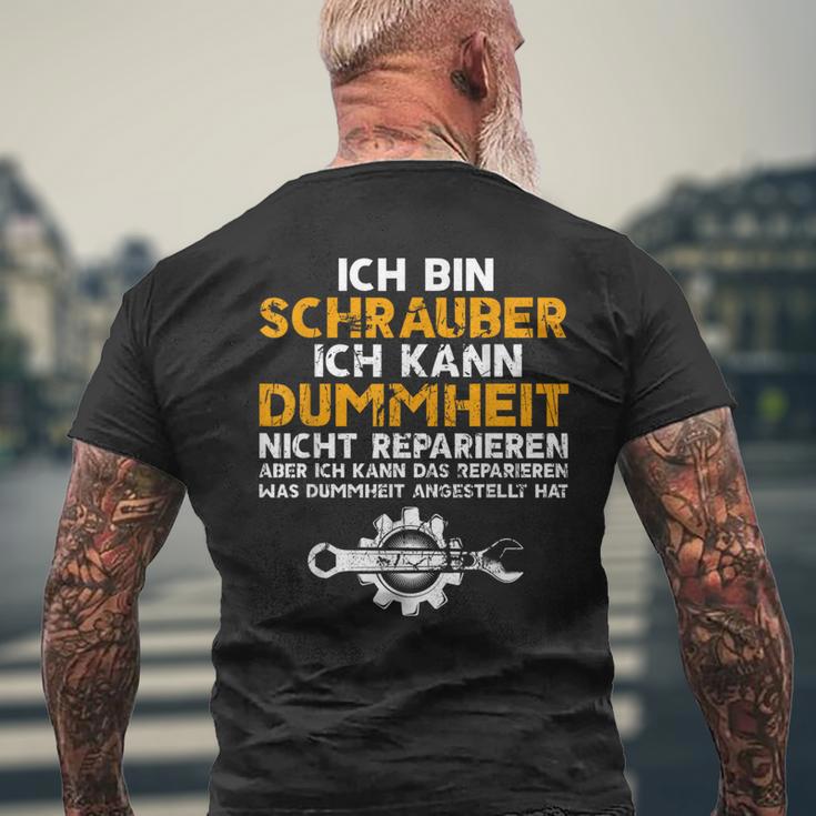 Schrauber Car Mechanic Mechatronics T-Shirt mit Rückendruck Geschenke für alte Männer