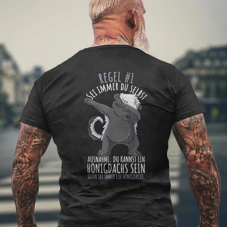 Sei Immer Du Selbst Lustiges Honigdachs T-Shirt mit Rückendruck Geschenke für alte Männer