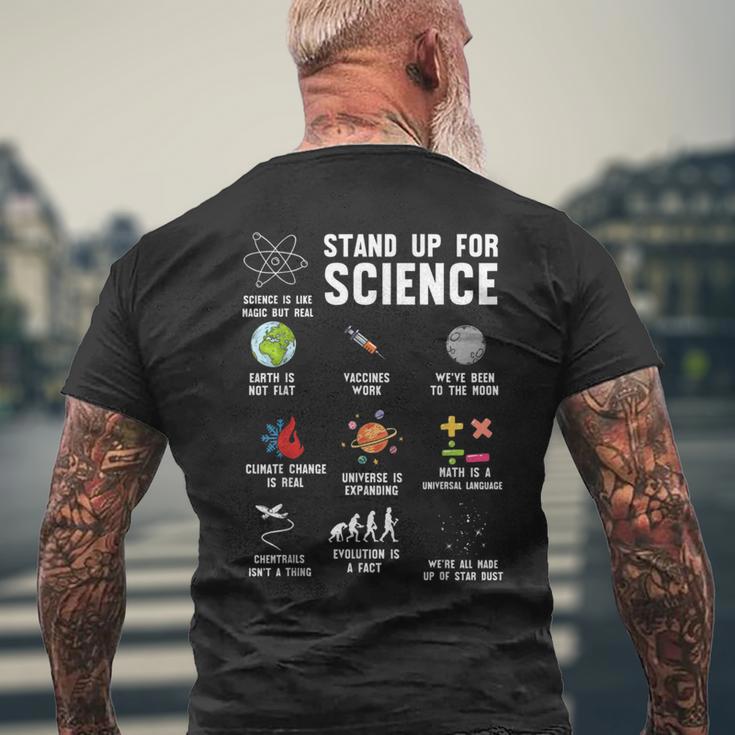 Setz Dich Für Wissenschaft Ein Wissenschaft Klimawandel T-Shirt mit Rückendruck Geschenke für alte Männer