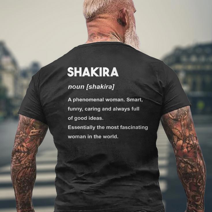 Shakira T-Shirt mit Rückendruck Geschenke für alte Männer