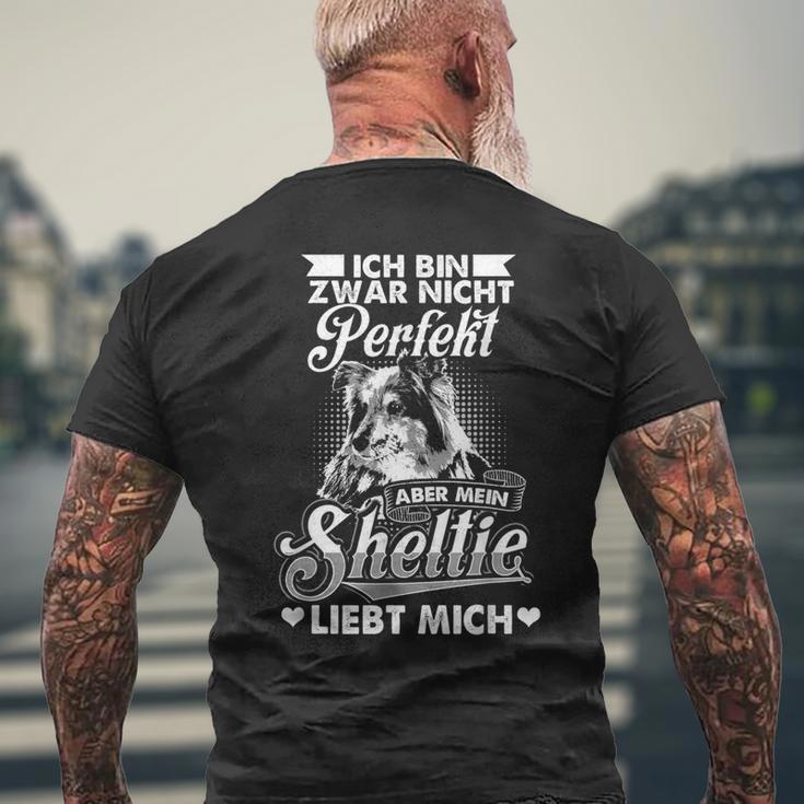 Sheltie Dog Dog T-Shirt mit Rückendruck Geschenke für alte Männer