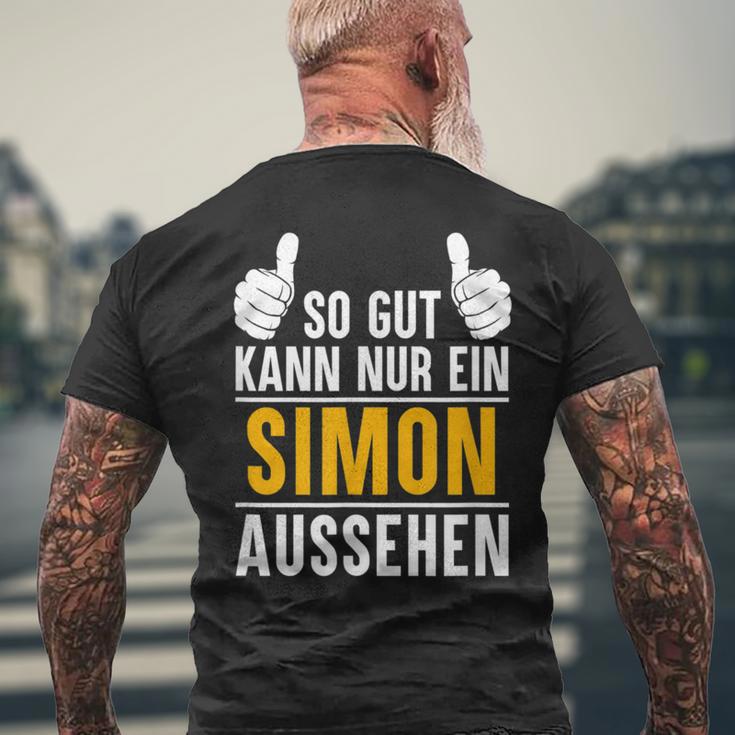 Simon So Gut Kann Nur Ein Simon Look S T-Shirt mit Rückendruck Geschenke für alte Männer