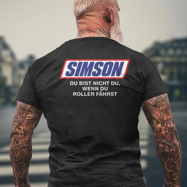 Simson Du Bist Nicht Du Wenn Du Roller Fährst T-Shirt mit Rückendruck Geschenke für alte Männer