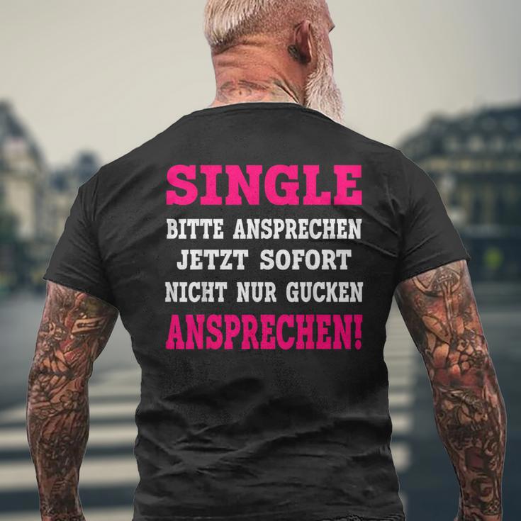 Single Please Atten T-Shirt mit Rückendruck Geschenke für alte Männer