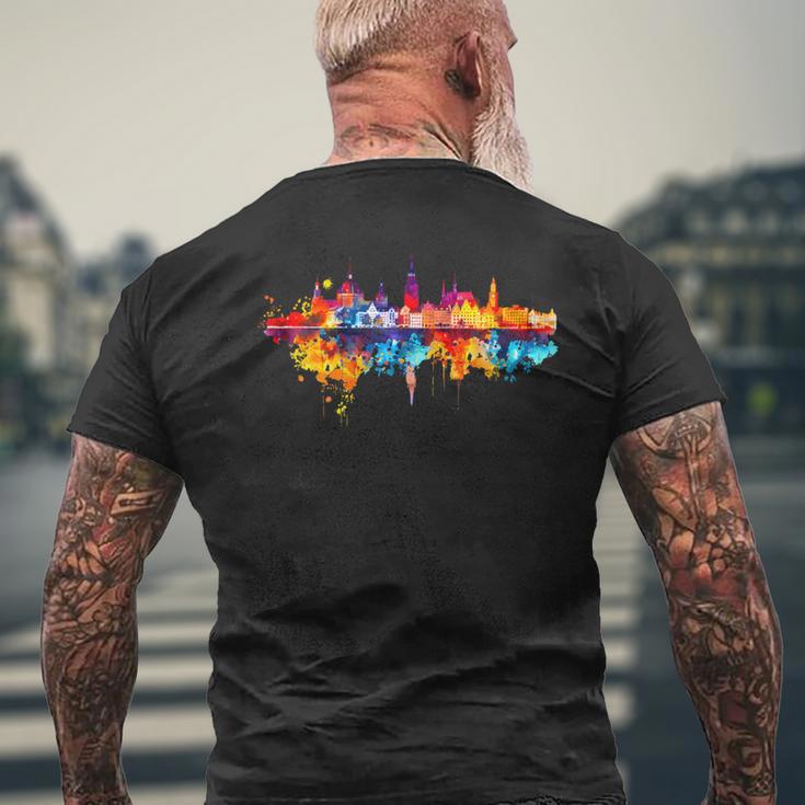 Skyline Mannheim T-Shirt mit Rückendruck Geschenke für alte Männer