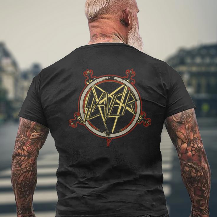 Slayer Unique Pentagram T-Shirt mit Rückendruck Geschenke für alte Männer