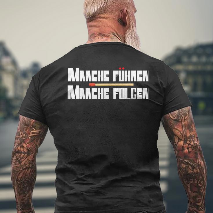 Slogan Manche Führen Manche Folgen T-Shirt mit Rückendruck Geschenke für alte Männer