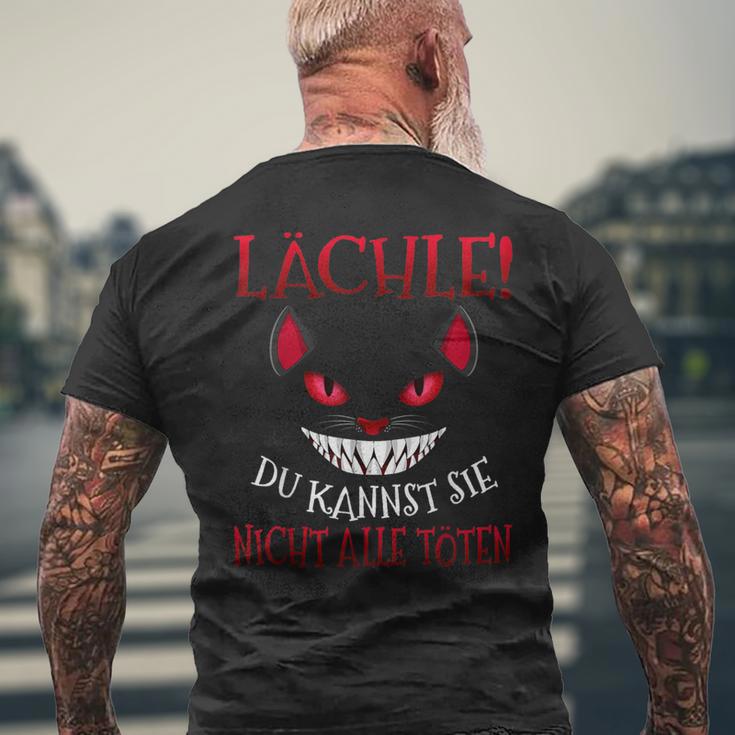 Smile Du Kannst Sie Nicht Alle Töten Grinse Cat T-Shirt mit Rückendruck Geschenke für alte Männer