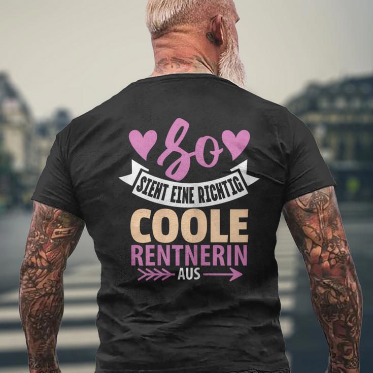 So Sieht Eine Coole Rentnerin Retirement Pensioner Frau T-Shirt mit Rückendruck Geschenke für alte Männer