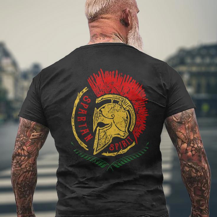 Spartan Helmet Sparta Warrior Antique Retro Spirit S T-Shirt mit Rückendruck Geschenke für alte Männer