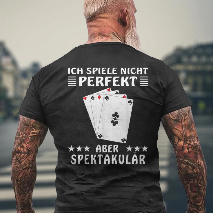 Spektacular Card Player T-Shirt mit Rückendruck Geschenke für alte Männer