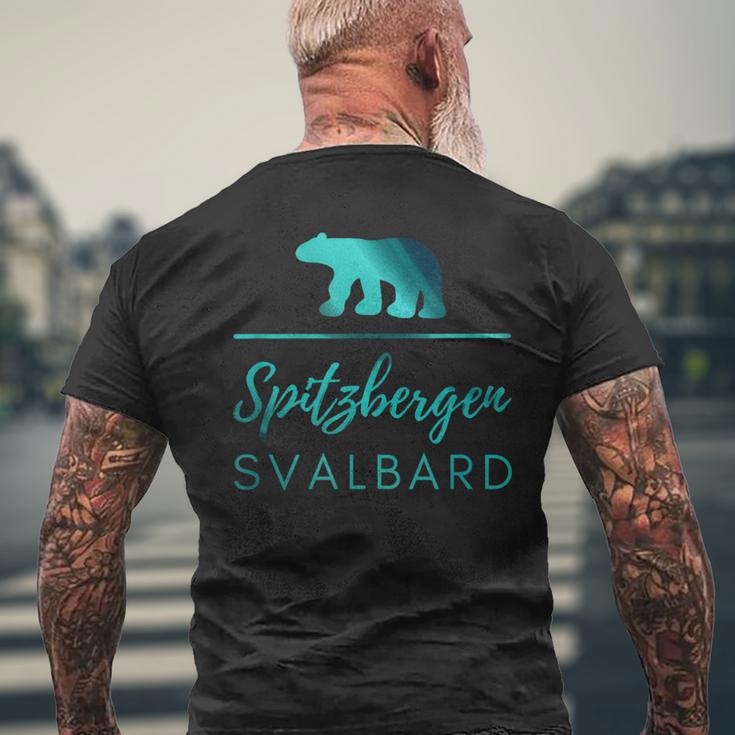 Spitzbergen Svalbard Polar Bear Polar Lights T-Shirt mit Rückendruck Geschenke für alte Männer