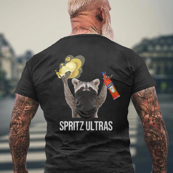 Spritz Ultras X Pedro Racoon Racoon Aperölchen Spritz T-Shirt mit Rückendruck Geschenke für alte Männer