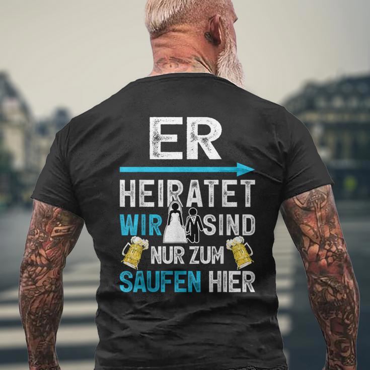 Stag Party Polterer Hen Night Jga T-Shirt mit Rückendruck Geschenke für alte Männer