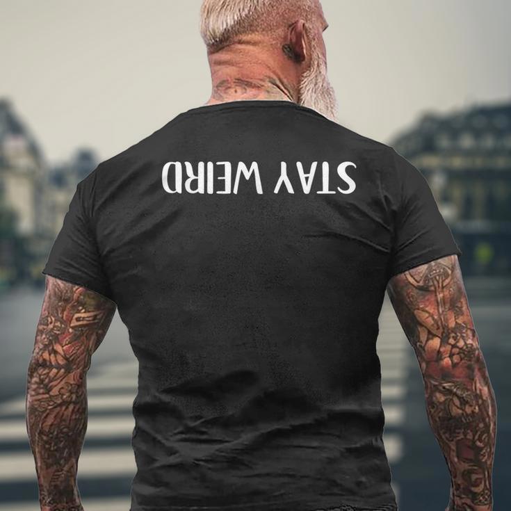 Stay Weird Upside Down Weirdo Men's T-shirt Back Print - Monsterry